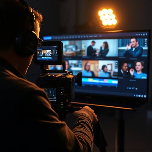 Video editor working on a timeline with multiple layers on a computer screen